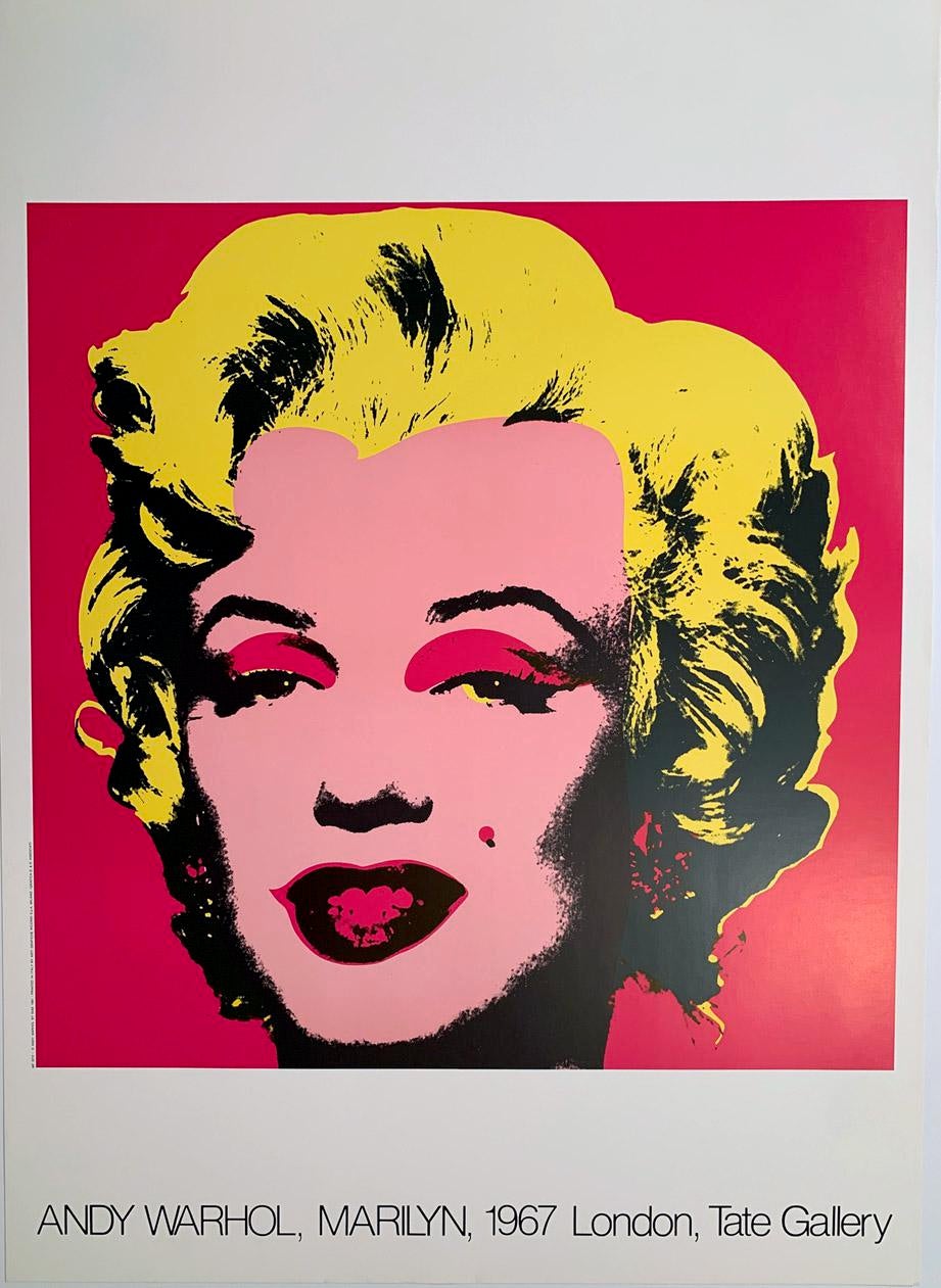 Andy warhol marilyn 1967 london tate gallery 1980s exhibition poster